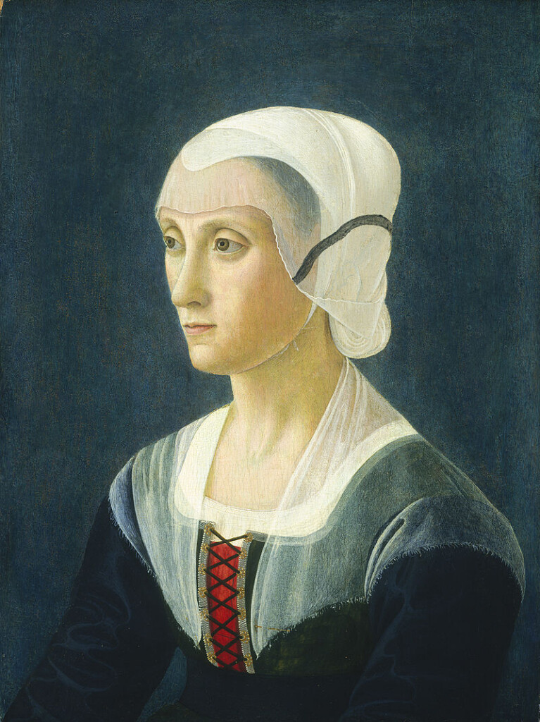 Portret Lukrecji Tornabuoni pędzla Domenica Ghirlandaia (XVI w.)