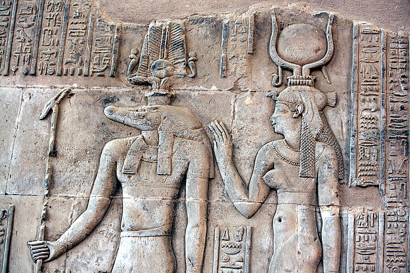 Wizerunek Sobka w świątyni w Kom Ombo w Egipcie. Fot. Hedwig Storch / Wikipedia Commons CC BY-SA 3.0