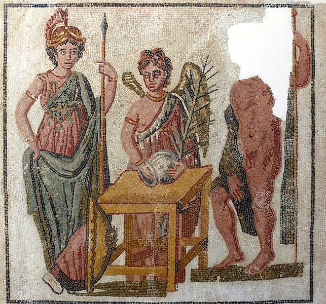 Rzymska mozaika z Tunezji, d Meskens / Wikimedia Commons