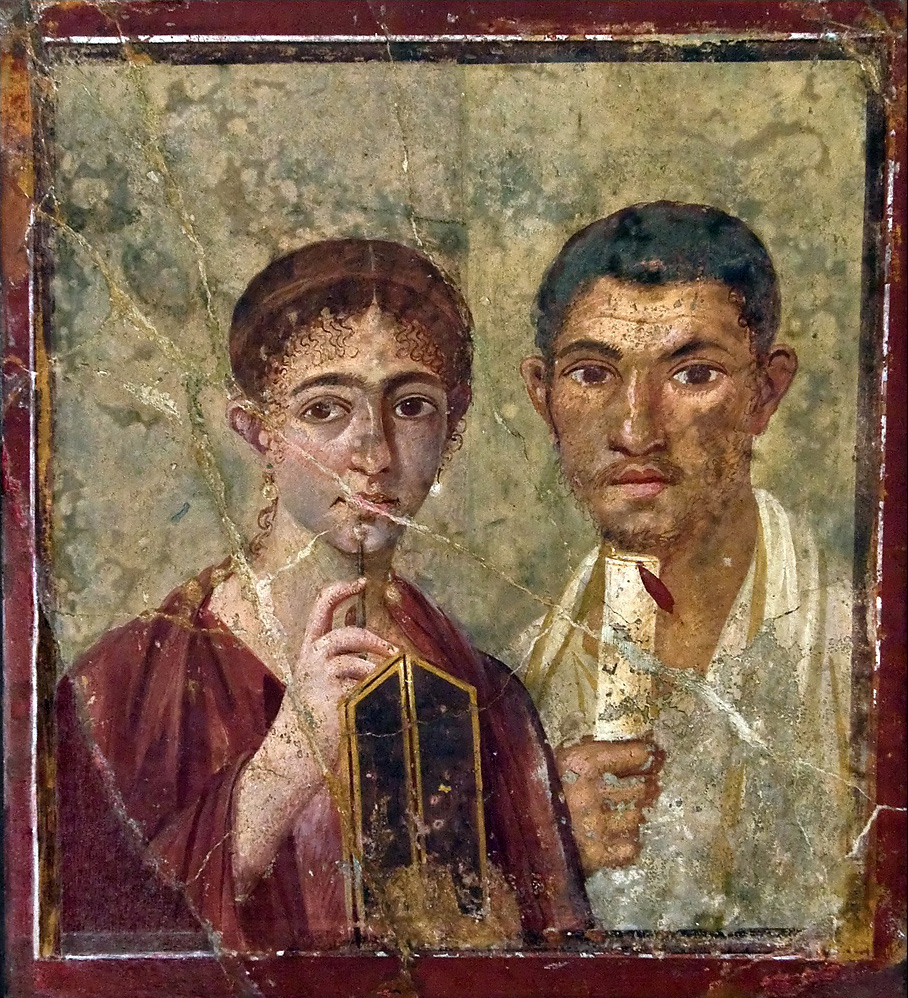 Portret Pakwiusa Prokulusa i jego żony z Domu Pansy w Pompejach, obecnie w Muzeum Archeologicznym w Neapolu 