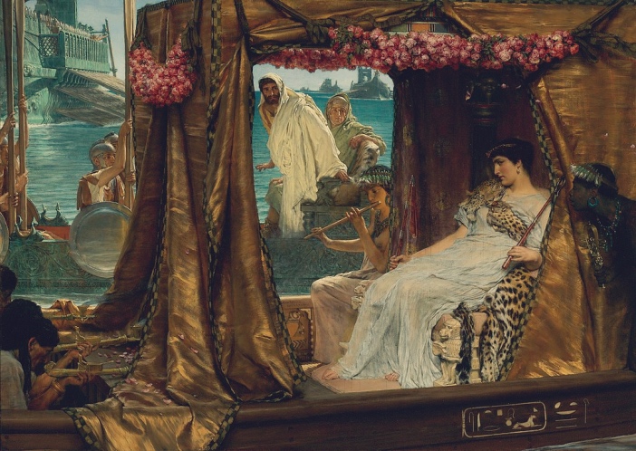 Lawrence Alma-Tadema, Spotkanie Antoniusza i Kleopatry (1885)