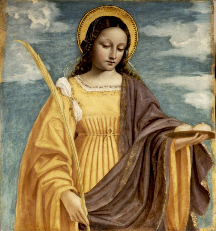 Święta Agata na obrazie Bergognone