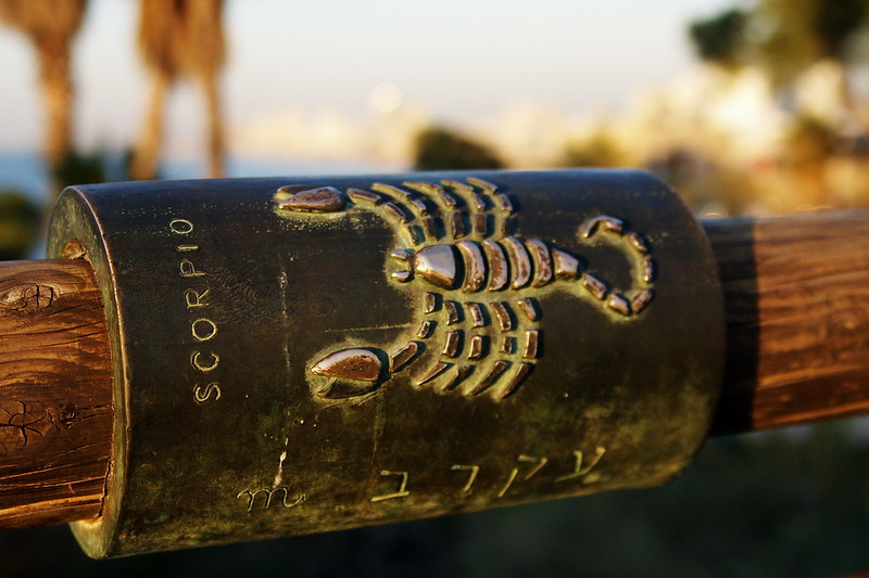Skorpion na moście życzeń w Jafo, fot. Shayan / Flickr
