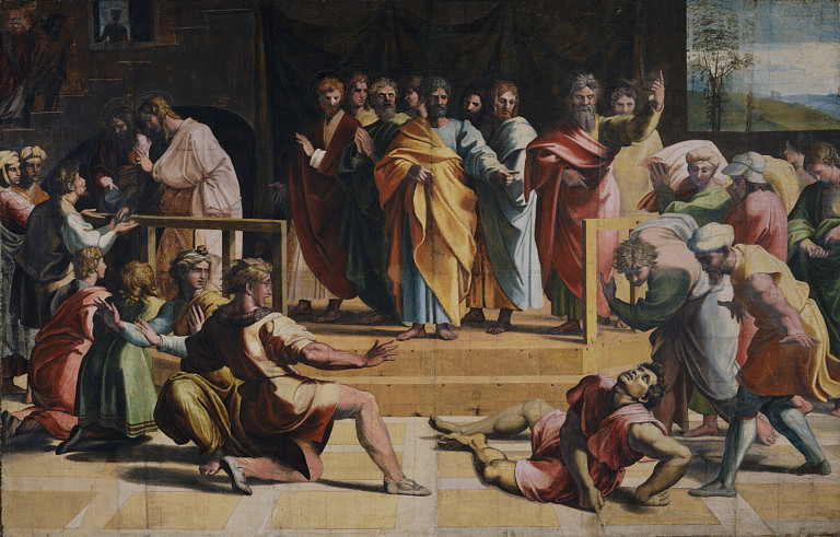 Śmierć Ananiasza – karton Rafaela ze zbiorów Victoria and Albert Museum