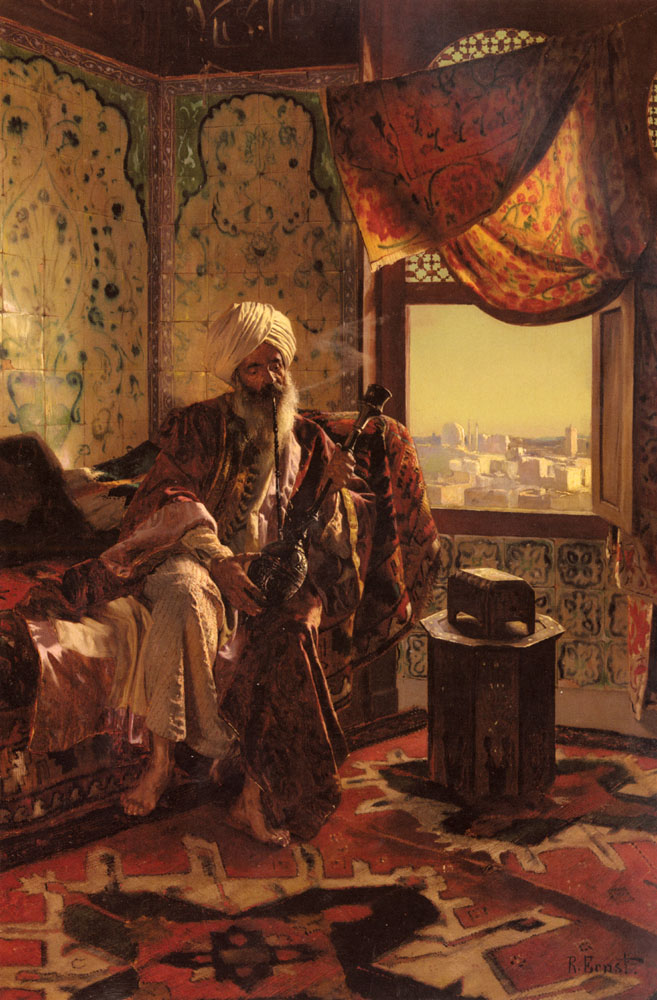 Obraz Ernsta Rudolfa, austriacko-francuskiego malarza-orientalisty