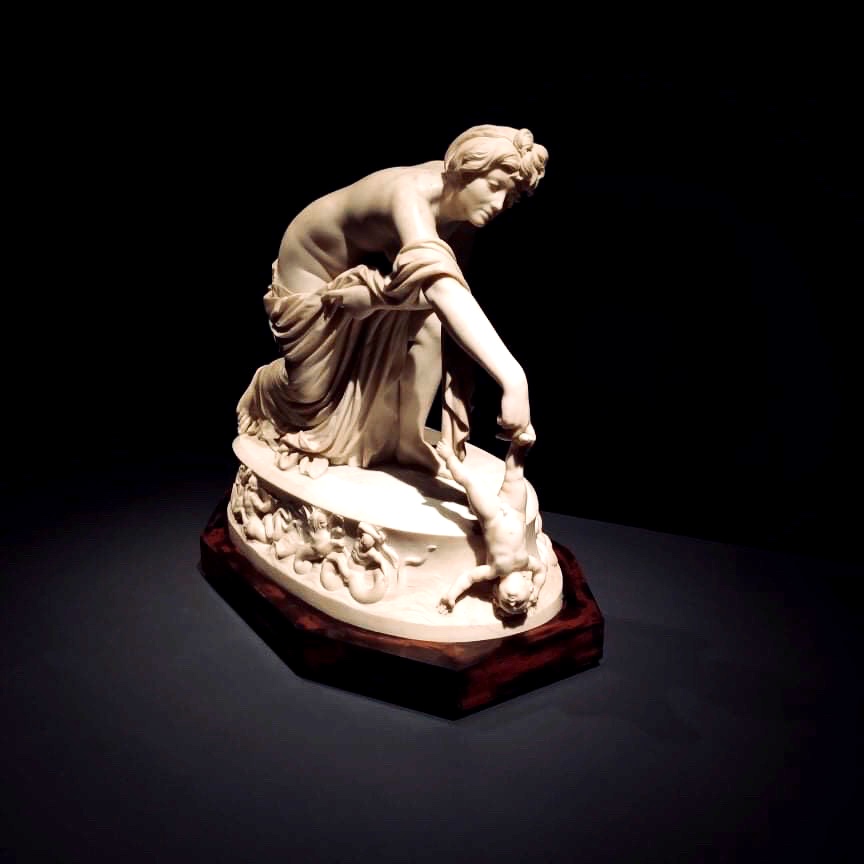 Tetis maczająca małego Achillesa w wodach Styksu (Thomas Banks, 1789)