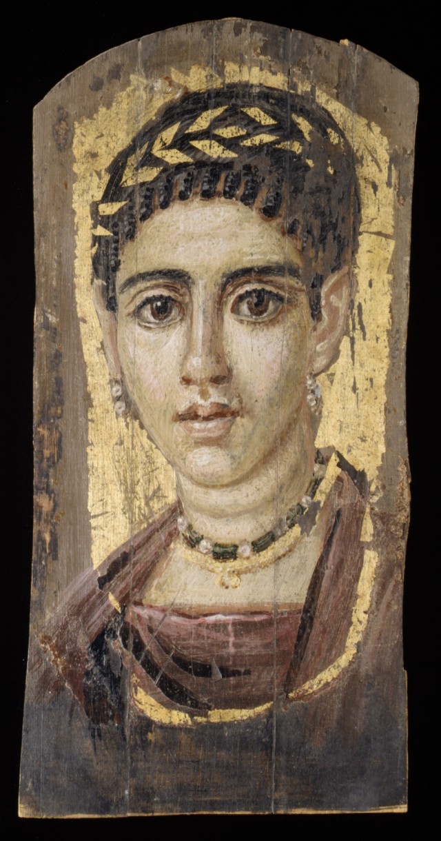 Fajumski portret młodej kobiety w wieńcu laurowym, the MET Museum