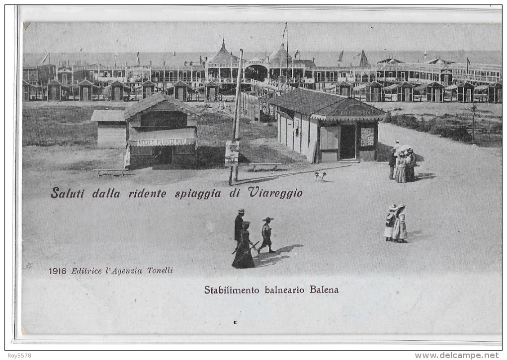 Stara pocztówka z Viareggio we Włoszech