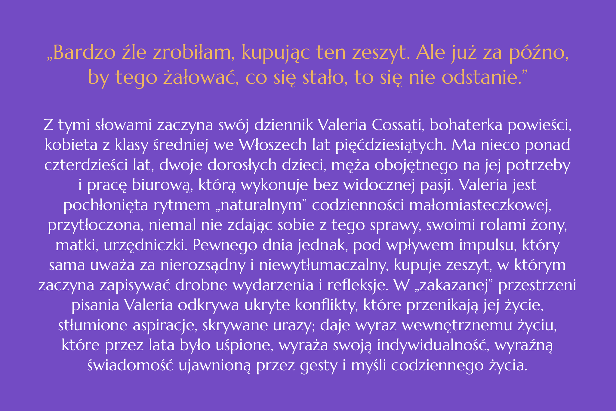 Zakazany dziennik Valerii C. Alby de Céspedes (fragment)